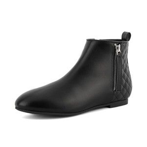 MaxMuxun Women's Ankle Boots Flat Low Heel Zipper/Chelsea Booties Winter Fall